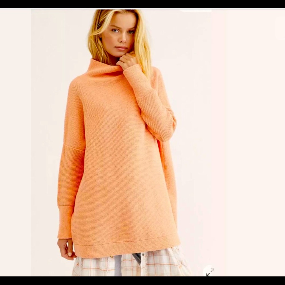 Free people tunic sweater tangerine XL
